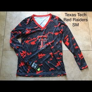 Texas Tech Raiders long sleeve v neck tee SM